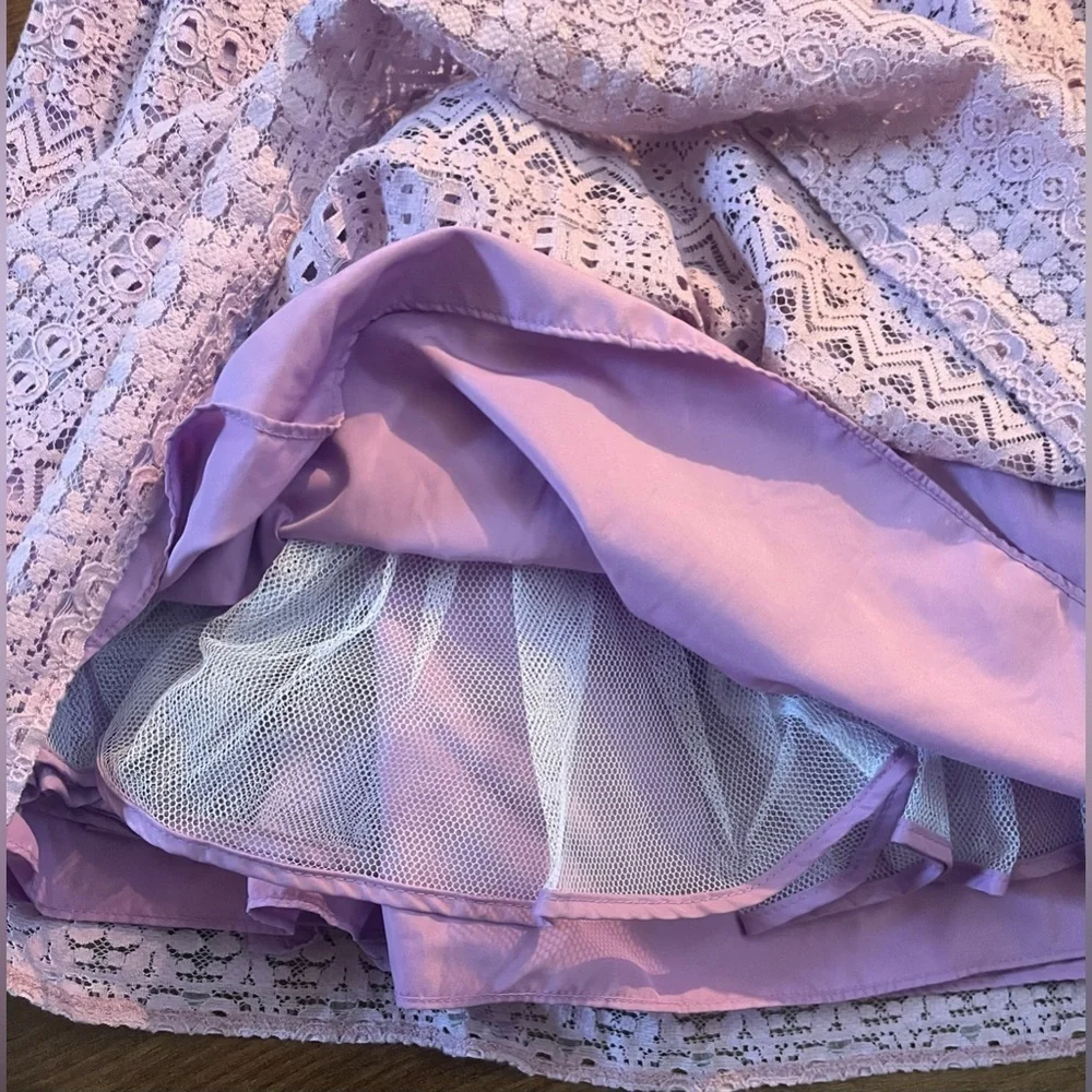 Laura Ashley London girls lined & layered lavender dress Sz 6 tulle